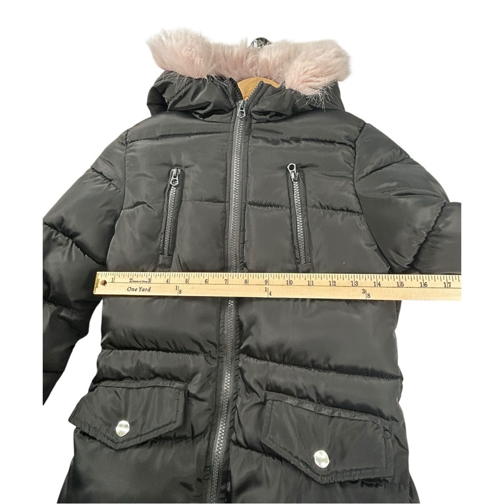 Arctic Squad Kids Puffer Jacket – Size 12 – Black with Faux Fur Hood pre-loved - Picture 5 of 12